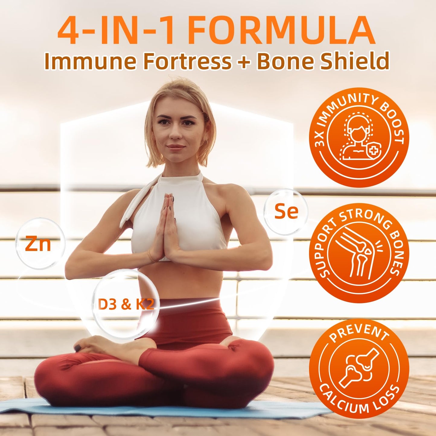 ZEBORA Vitamin D3+K2 5000 IU (MK-7 100 mcg) - 120 Capsules