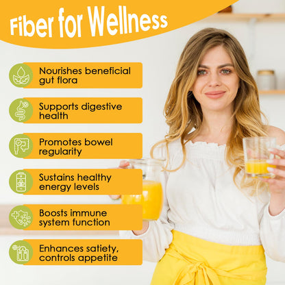 ZEBORA Fiber Supplement Powder | Unflavored Prebiotic with Acacia – Digestive Health, Regularity and Hunger Control | Gluten Free, No Sugar Added | 70 Servings