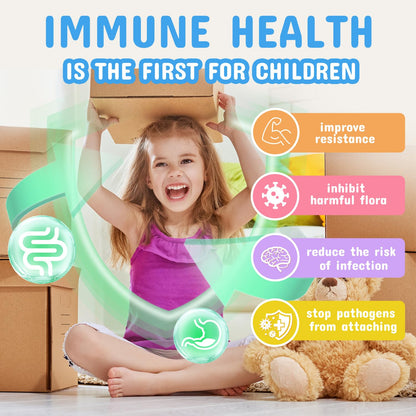 ZEBORA Kids Probiotic & Prebiotic Powder (3+) – 5B CFU, 30 Packets, Non-GMO, Gluten-Free