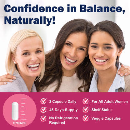 ZEBORA Vaginal Probiotics for Women - 100 Billion CFUs, 90 Veggie Capsules