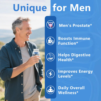 ZEBORA Probiotics for Men – 100 Billion CFU, Gut Health & Prostate Support, Cranberry & Saw Palmetto, 180 Caps