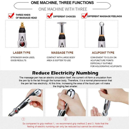 Zeerkeer 3-in-1 Acupuncture Pen – Pain Relief & Meridian Massage