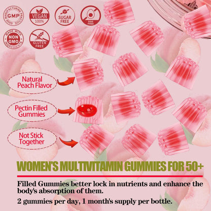 ZEGBALP Sugar-Free 50+ Multivitamin Gummies | Calcium & Zinc