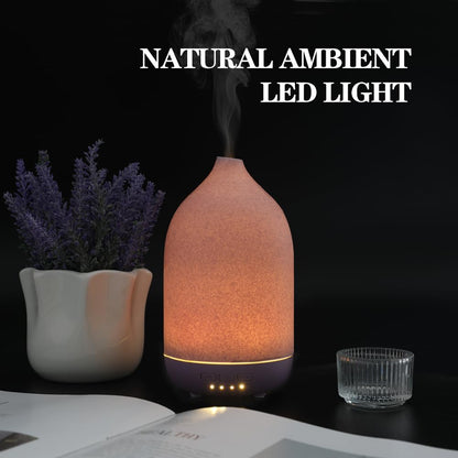 ZEIGGA LAB Essential Oil Diffuser - 100ml Ceramic, 5 Timers, Auto-Off, Large Room