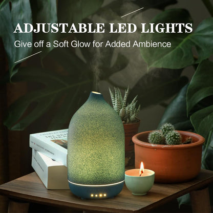 ZEIGGA LAB Ceramic Essential Oil Diffuser 100ml - Large Room, 5 Timers