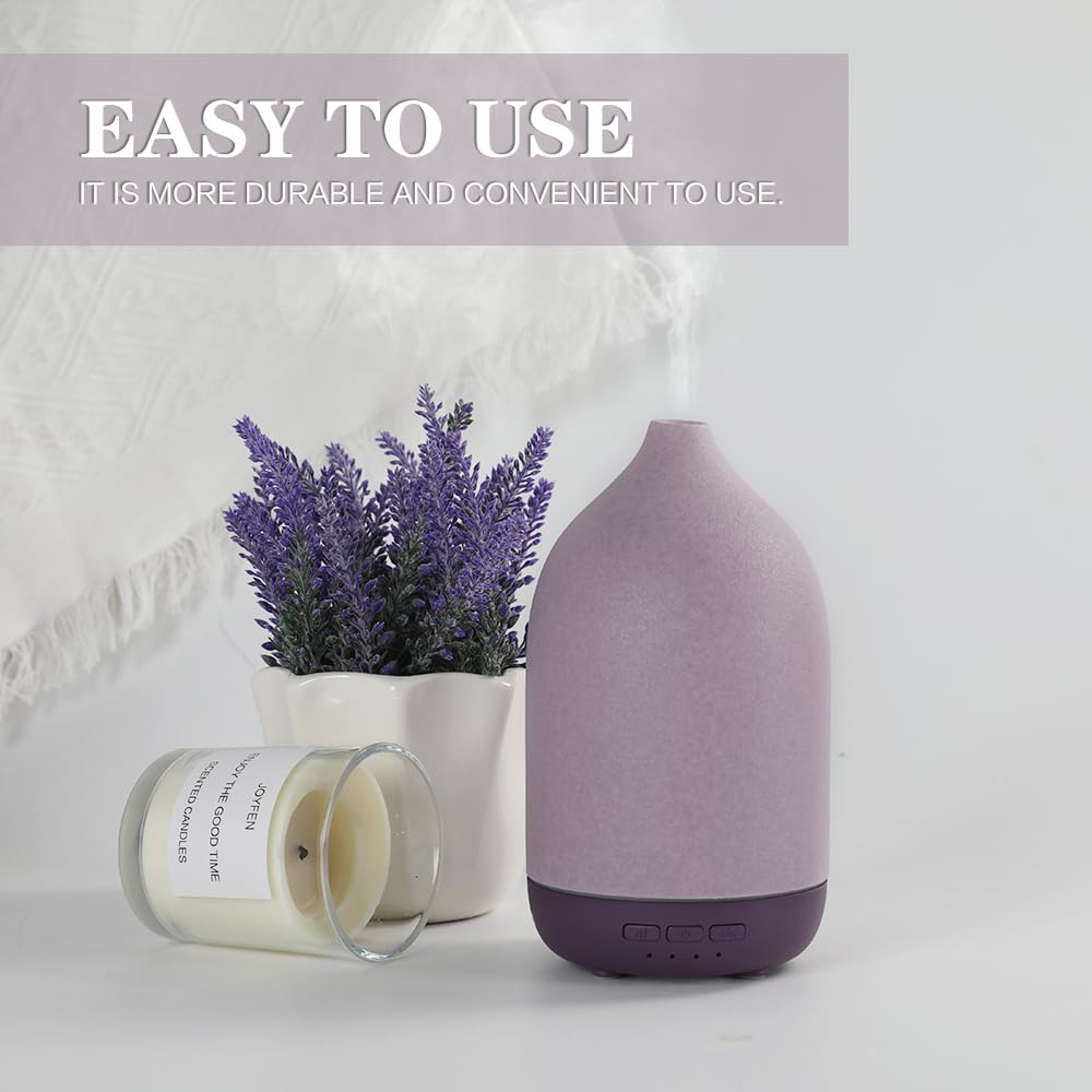 ZEIGGA LAB Essential Oil Diffuser - 100ml Ceramic, 5 Timers, Auto-Off, Large Room