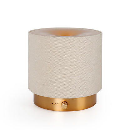 ZEIGGA LAB Elegant Fabric Aroma Diffuser - Quiet USB Diffuser with Soft Night Light (M35-Gold)