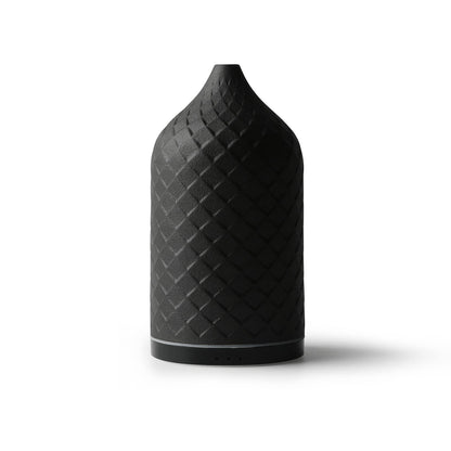 ZEIGGA LAB 120ml Essential Oil Diffuser - Ceramic Top, Auto-Off, 7 LED Lights (Black)
