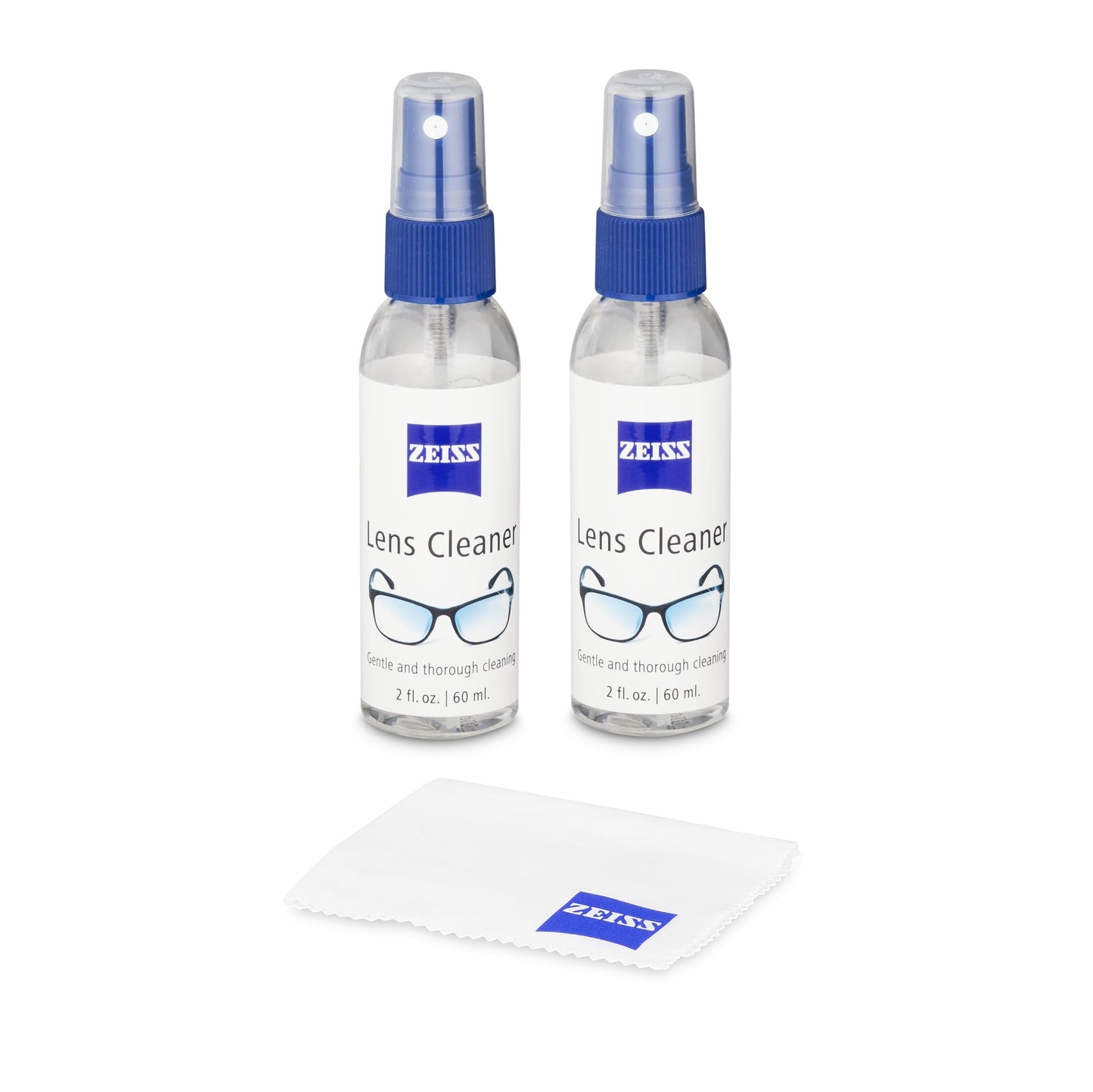 ZEISS 2oz Lens Cleaning Spray with Microfiber Cloths – Pack of 2