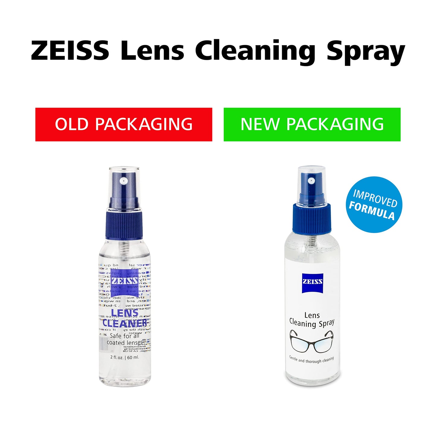 ZEISS Lens Cleaning Spray 2oz – Pack of 2 | Ammonia-Free Lens Cleaner
