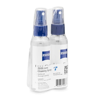 ZEISS 2oz Lens Cleaning Spray with Microfiber Cloths – Pack of 2