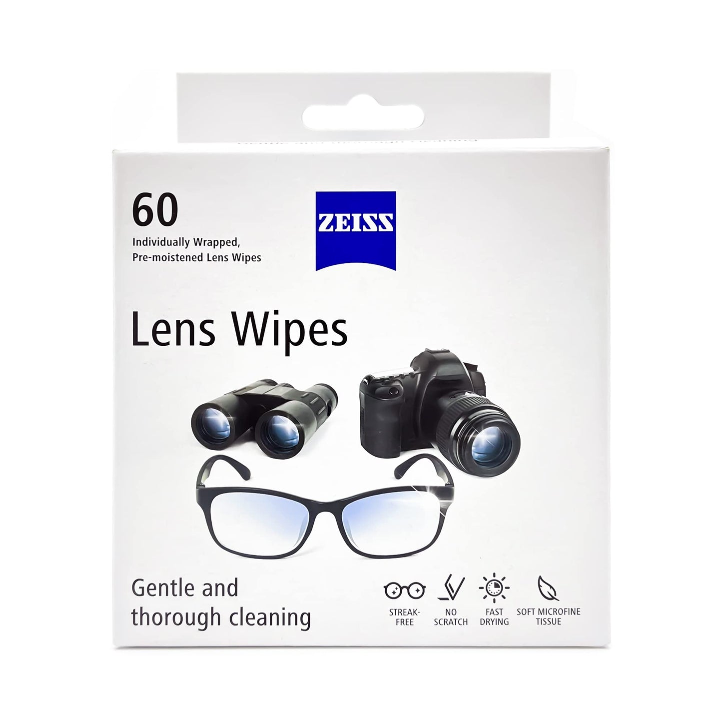 ZEISS Lens Cleaning Wipes (120-Pack) – Safe, Streak-Free Cleaning