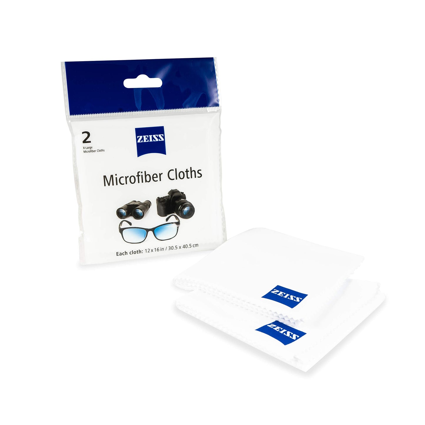 ZEISS MicroFiber Lens Cleaning Cloth – Jumbo Size (Pack of 2)