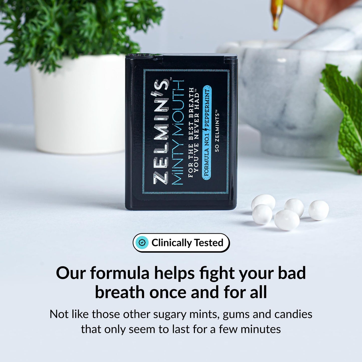 Zelmin's Minty Mouth Breath Freshener - 5 Pack | Alcohol-Free, Keto