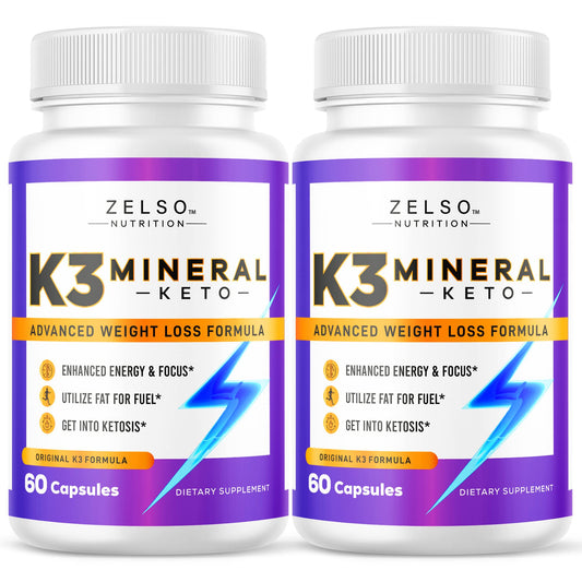 ZELSO K3 Mineral Pills (2 Pack) for Keto Support – Vegan, USA Made BritishVita | Premium UK Vitamins & Wellness Supplements