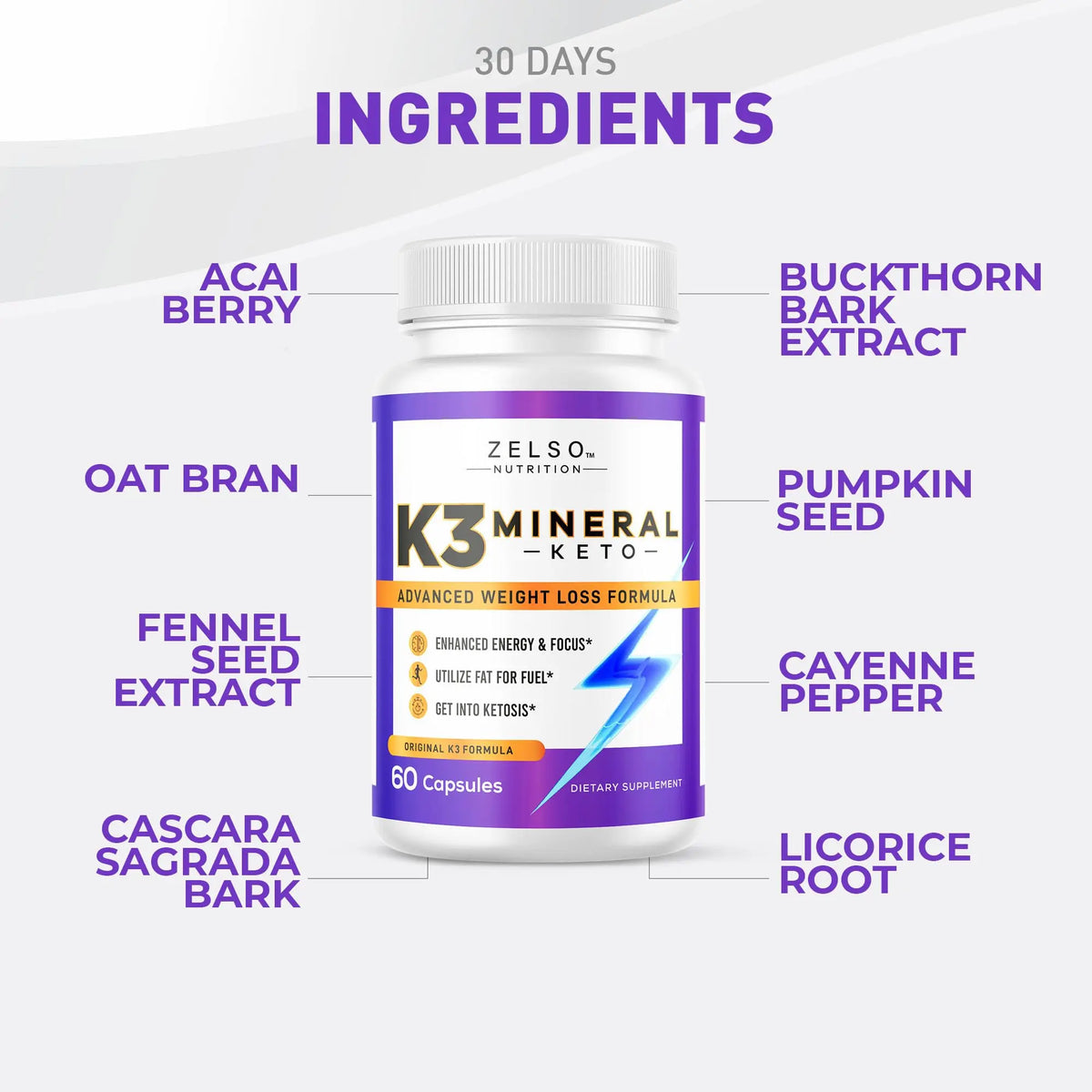 ZELSO K3 Mineral Pills (2 Pack) for Keto Support – Vegan, USA Made BritishVita | Premium UK Vitamins & Wellness Supplements