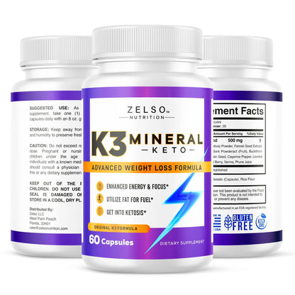 ZELSO K3 Mineral Pills (2 Pack) for Keto Support – Vegan, USA Made BritishVita | Premium UK Vitamins & Wellness Supplements