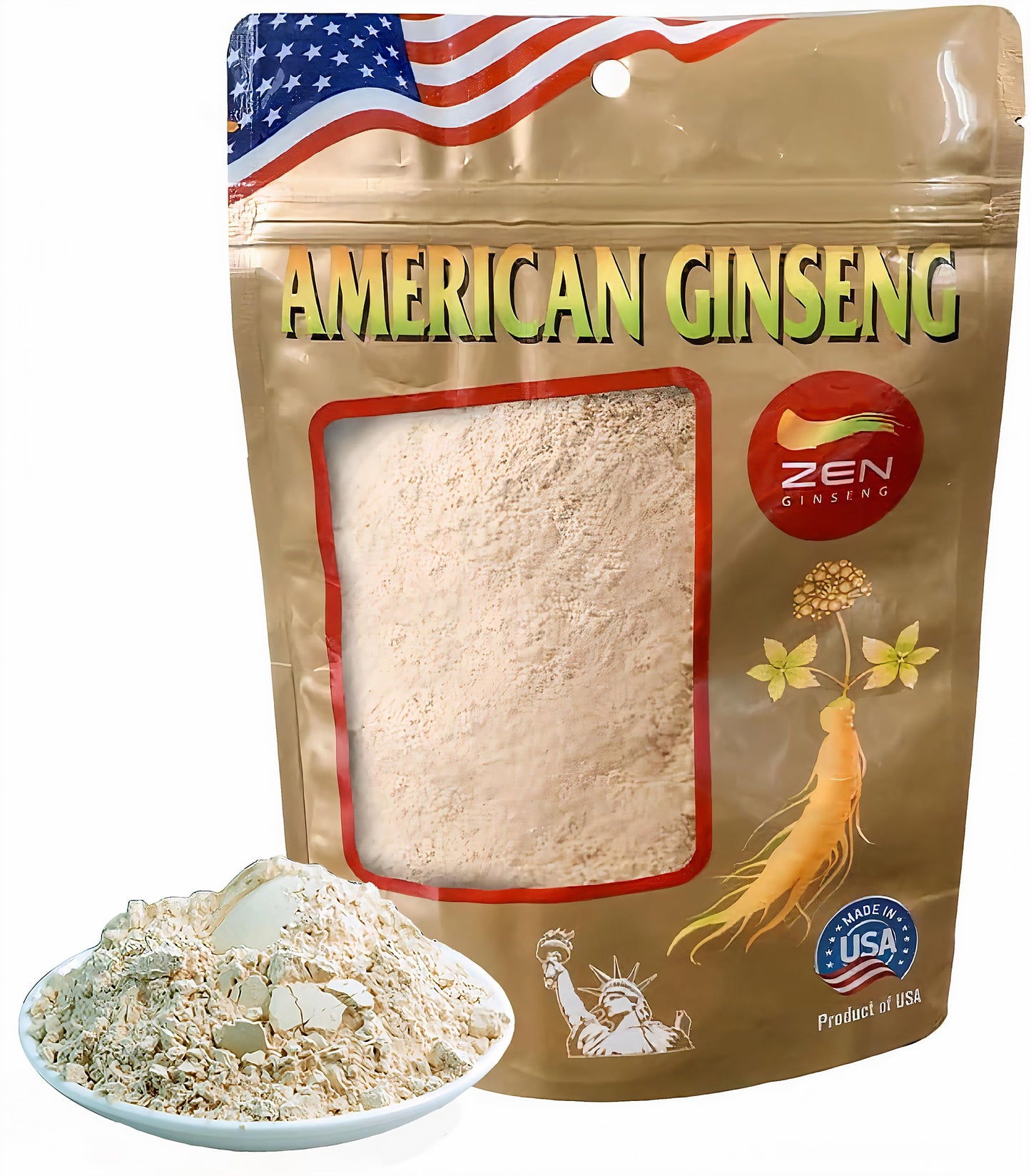 Zen Ginseng Powder 4 oz – Wisconsin American Ginseng, Non-GMO & Gluten Free