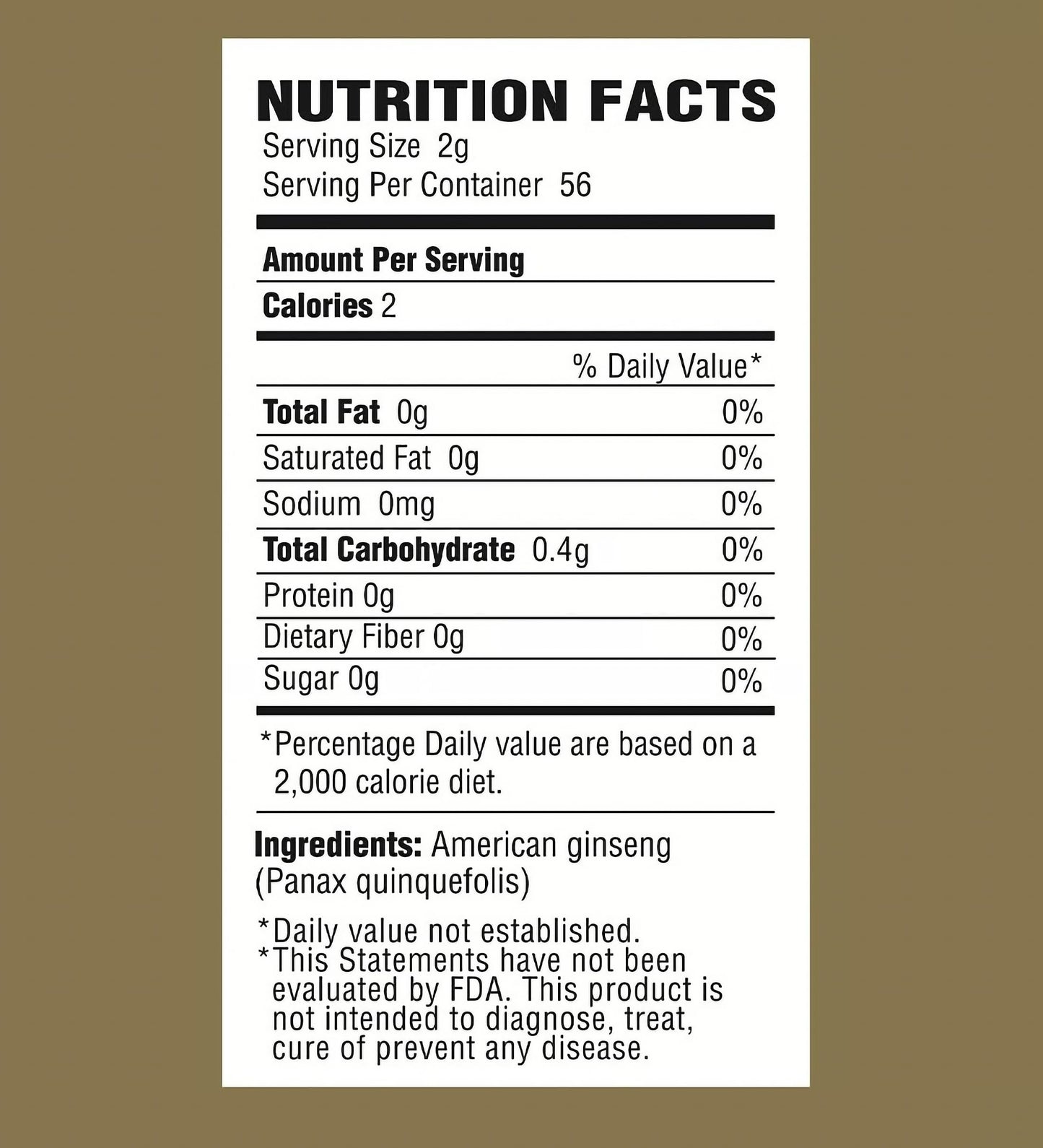 Zen Ginseng Powder 4 oz – Wisconsin American Ginseng, Non-GMO & Gluten Free