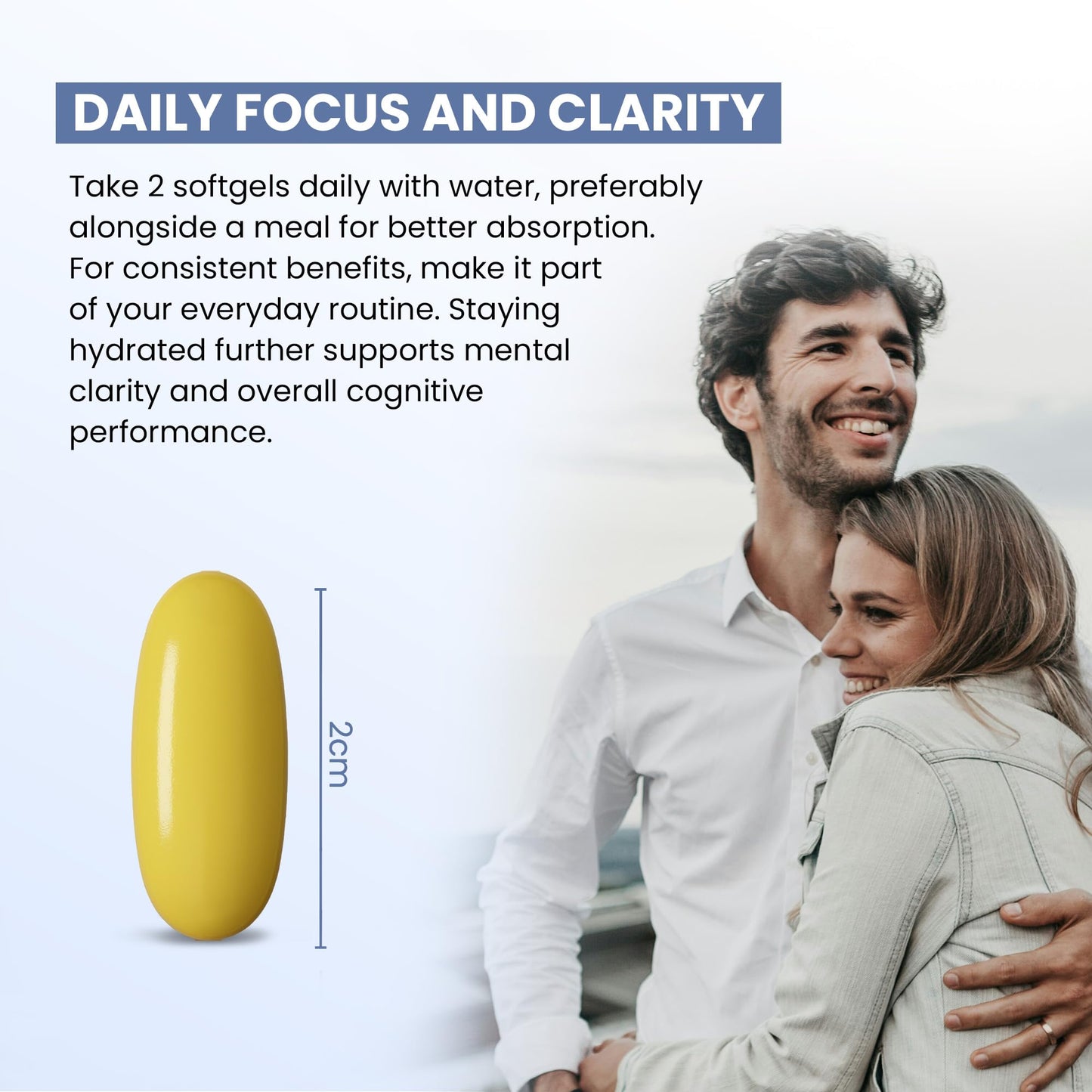 ZEN LIFE HERB IQ+ Brain - Caffeine-Free, Clinically Tested Focus, Concentration, Memory & Energy | 30 Softgels