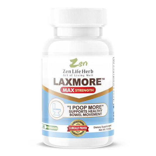 ZEN LIFE HERB LAXMORE Max Strength – 100% Natural Plant-Based Digestive Support (60 Capsules) BritishVita | Premium UK Vitamins & Wellness Supplements