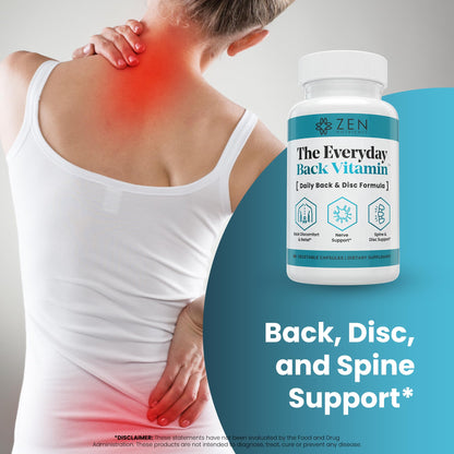 Zen Nutrients Everyday Back Vitamin – Back & Nerve Support (60 Capsules)