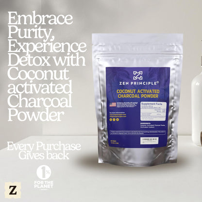 Zen Principle Coconut Activated Charcoal Powder - 2.5 lb | Teeth Whitening, Skin & Hair