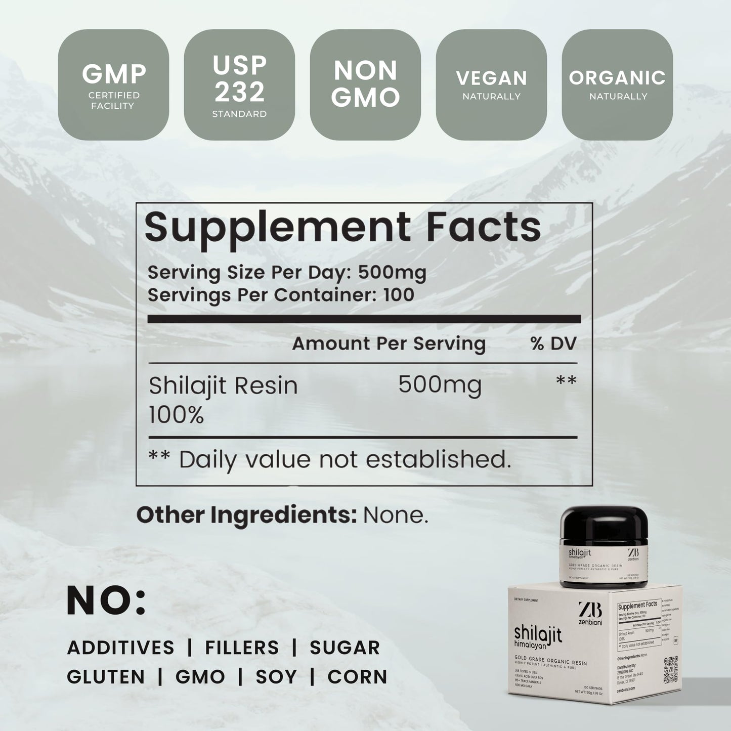 Zenbioni Pure Himalayan Shilajit Resin 50g – 85+ Minerals, 50% Fulvic Acid, Lab Tested