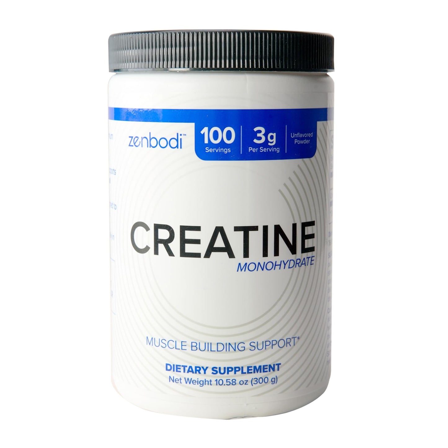 Zenbodi Creatine Monohydrate 300g – 100 Servings, Unflavored