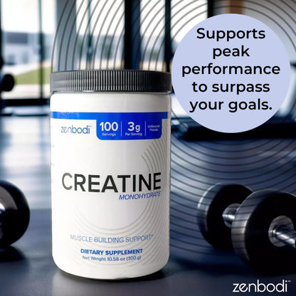 Zenbodi Creatine Monohydrate 300g – 100 Servings, Unflavored