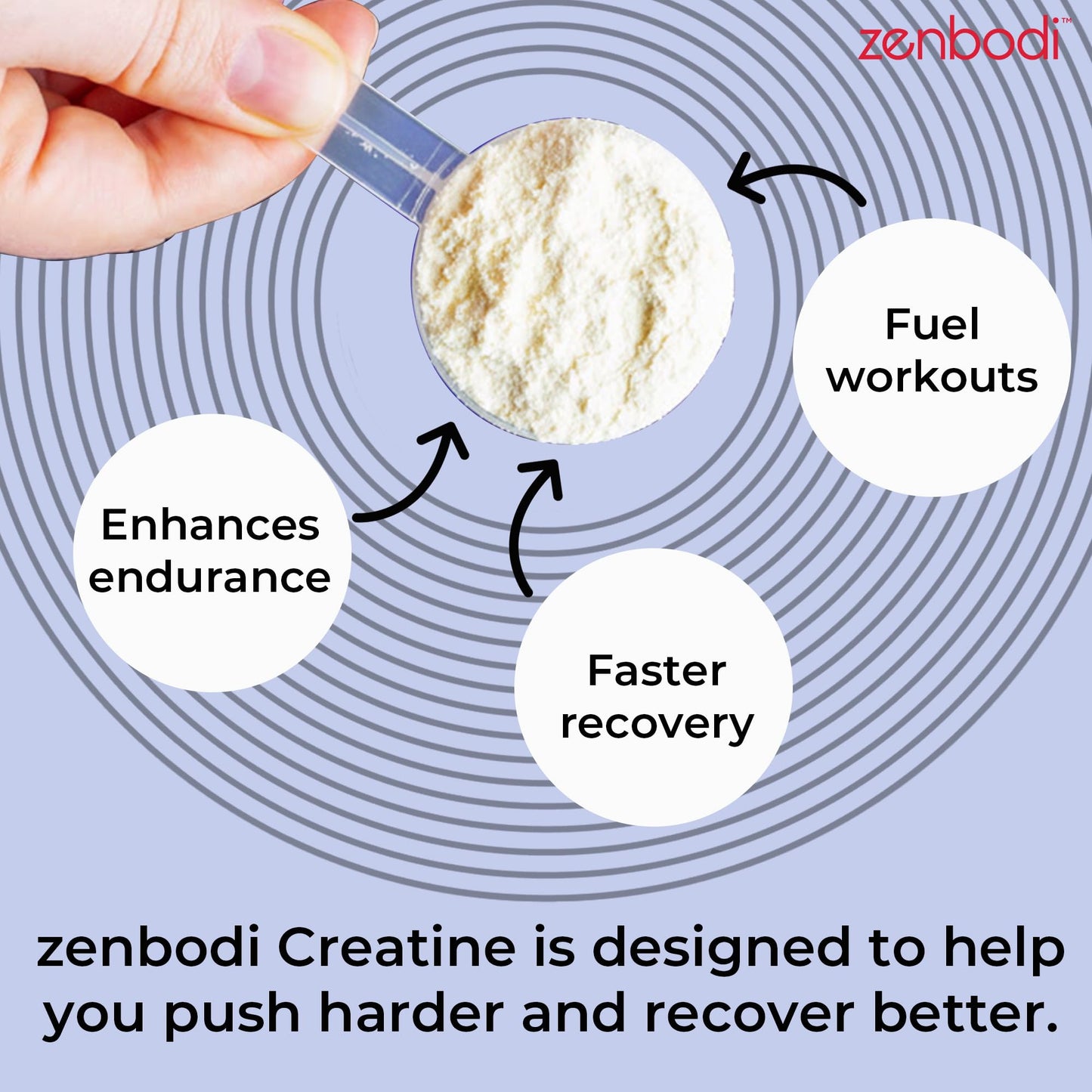 Zenbodi Creatine Monohydrate 300g – 100 Servings, Unflavored