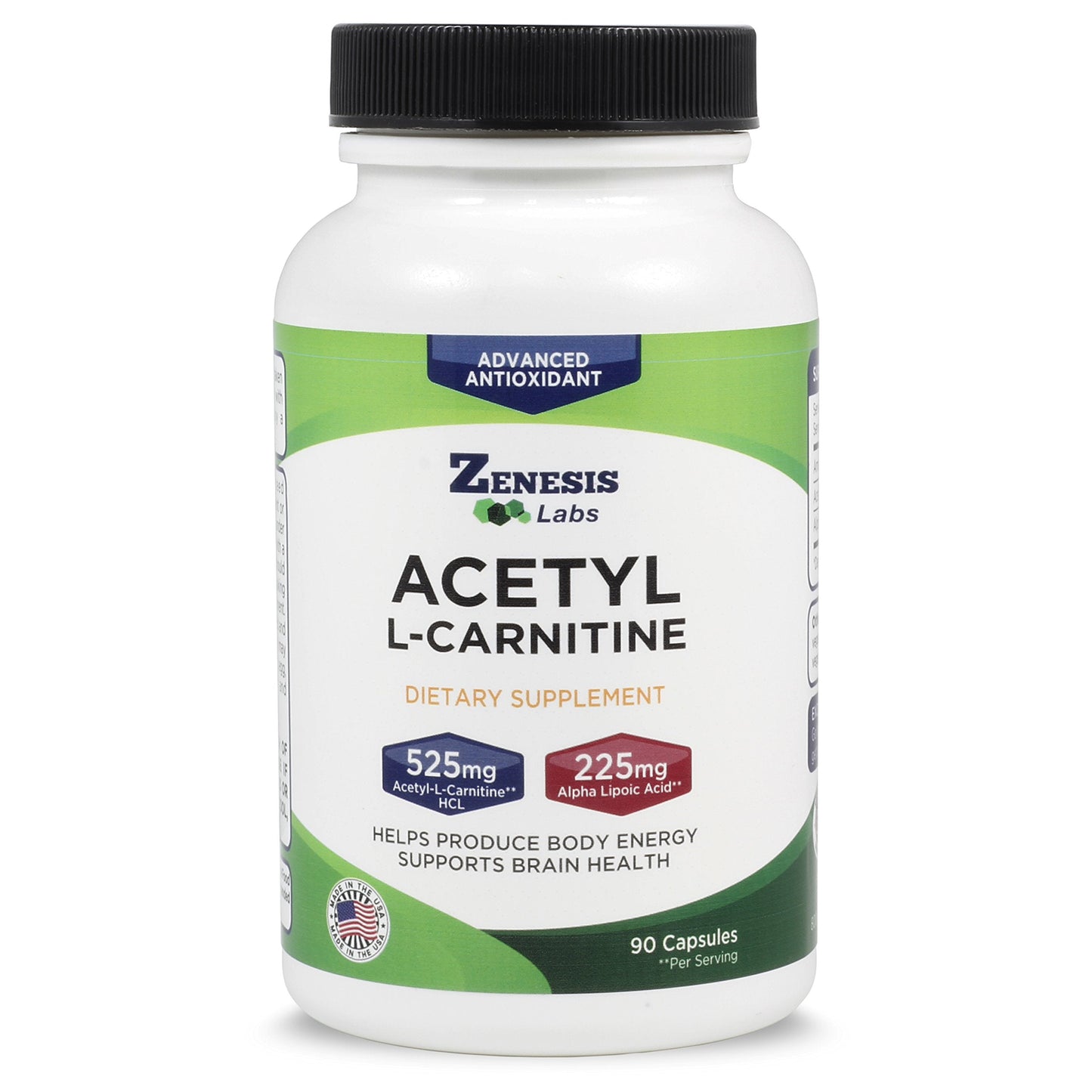 Zenesis Labs Acetyl L-Carnitine with Alpha Lipoic Acid - 90 Capsules