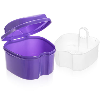ZENFUN 20-Pack Denture Cases | Bulk Denture Box with Strainer Basket