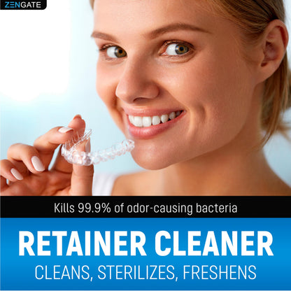 ZENGATE Retainer Cleaner Tablets – 240 Tabs (2 Packs) | 8 Months Supply