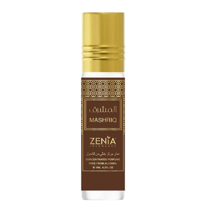 Zenia Mashriq Perfume Oil Roll-On – 6ml | Long-Lasting Cinnamon & Vanilla Fragrance