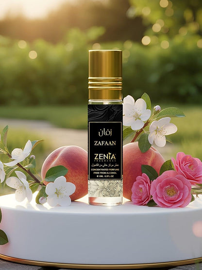 Zenia Zafaan Perfume Oil Roll-On – 6ml, Alcohol-Free Fruity Floral