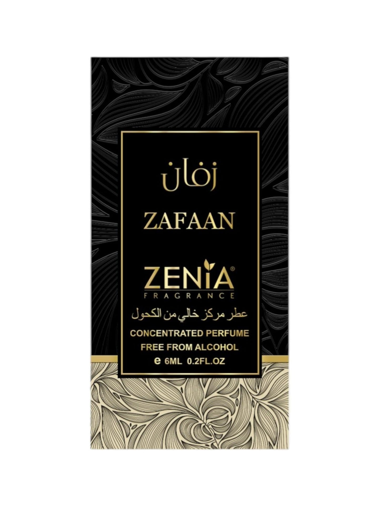 Zenia Zafaan Perfume Oil Roll-On – 6ml, Alcohol-Free Fruity Floral