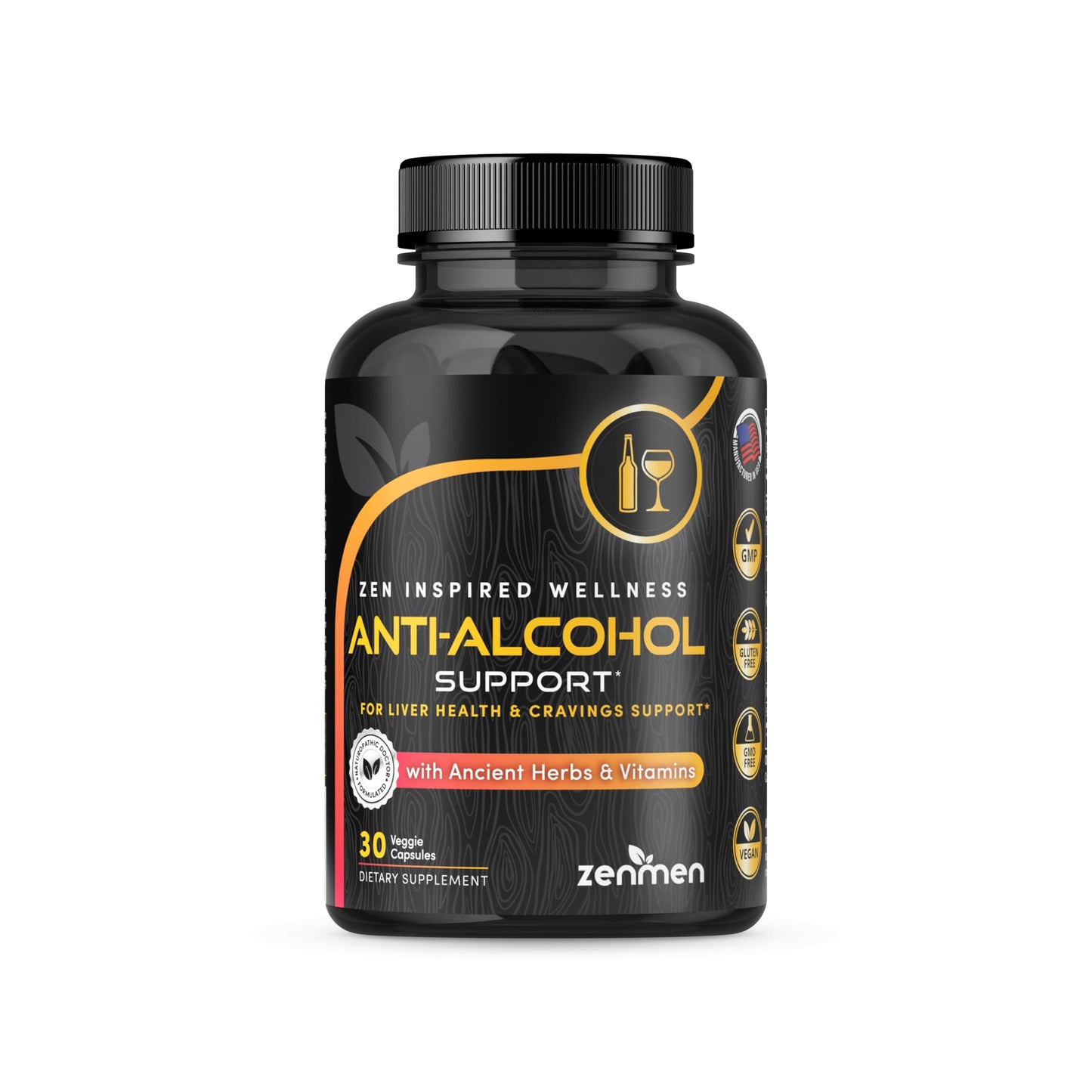 Zenmen Cravings Management - 30 Vegan Capsules, Made in the USA