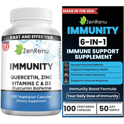 Zenrenu Immunity Quercetin 700 mg | Zinc, Vitamin C & D Immune Support