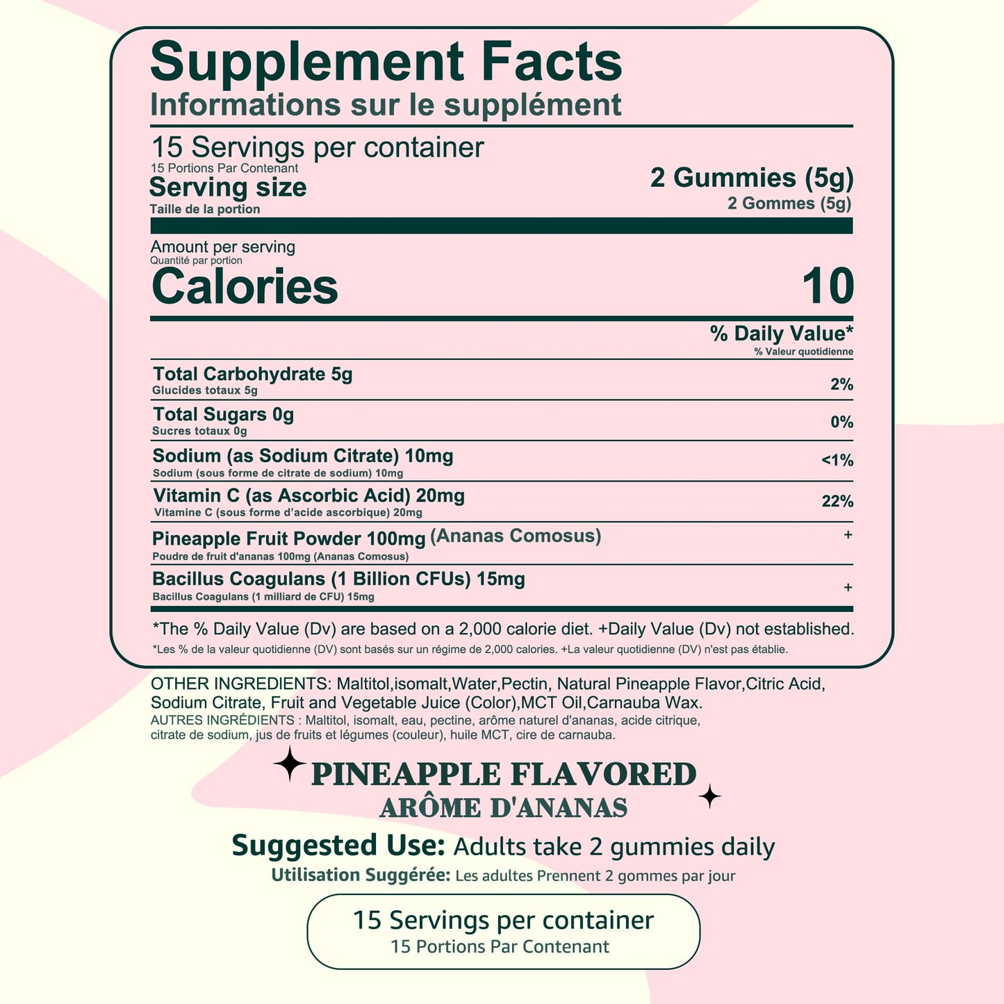 Zenvorica Premium Feminine Balance Gummies for Women - Pineapple Gummies for Women PH Balance Vaginal Probiotics for Women's Health & Wellness, Vegan, Gluten-Free, Immune Support, 30 Counts