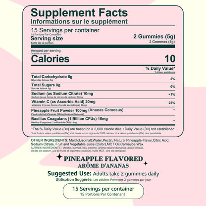 Zenvorica Premium Feminine Balance Gummies for Women - Pineapple Gummies for Women PH Balance Vaginal Probiotics for Women's Health & Wellness, Vegan, Gluten-Free, Immune Support, 30 Counts