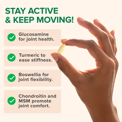 Zenwise Health Joint Support Supplement with Glucosamine Chondroitin MSM, Curcumin & Sulfate - Joint Health for Women & Men - Mobility & Flexibility Support for Knee, Cartilage & Bone - 180 Count
