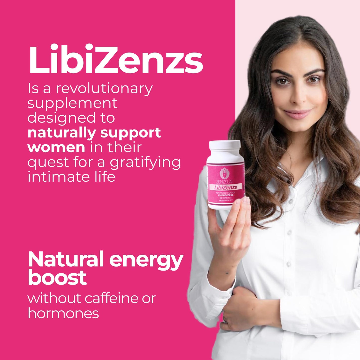 ZENZSUAL Libizenzs – Plant-Based Energy Support for Women | Caffeine-Free with Maca, Ashwagandha & Ginseng