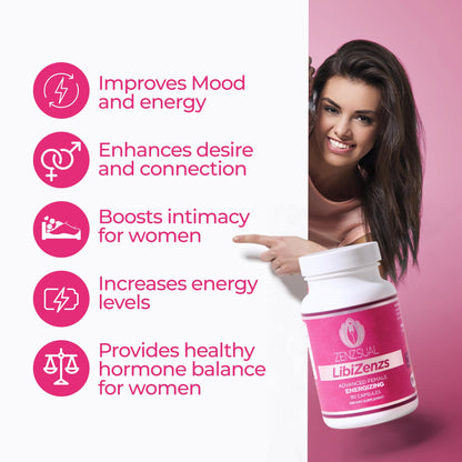 ZENZSUAL Libizenzs – Plant-Based Energy Support for Women | Caffeine-Free with Maca, Ashwagandha & Ginseng