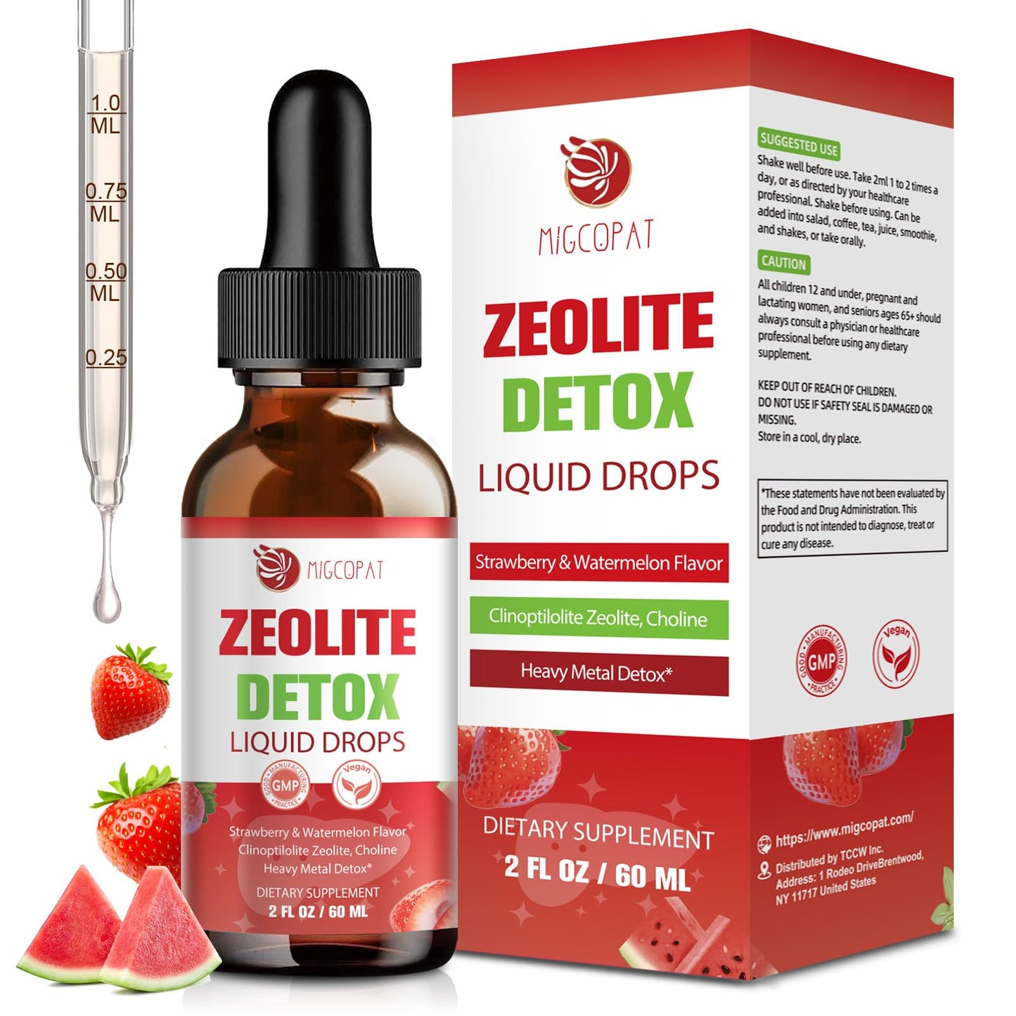 Zeolite Detox Drops 5-in-1 High Absorption with Vitamin C, B12, D3 & Choline – Heavy Metal Detox & Immune Support – 60ml