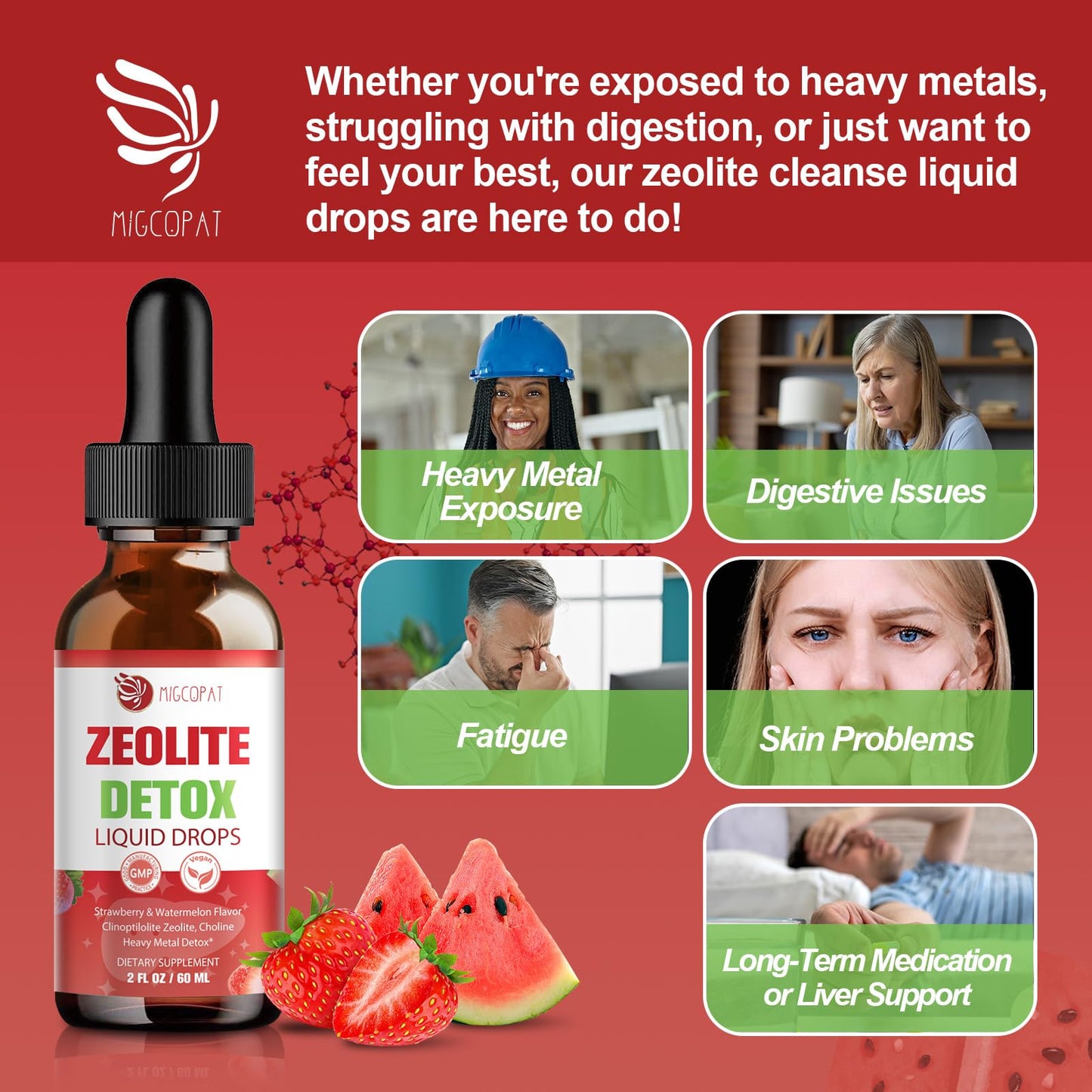 Zeolite Detox Drops with B12, D3 & Vitamin C – Heavy Metals Support (60ml)