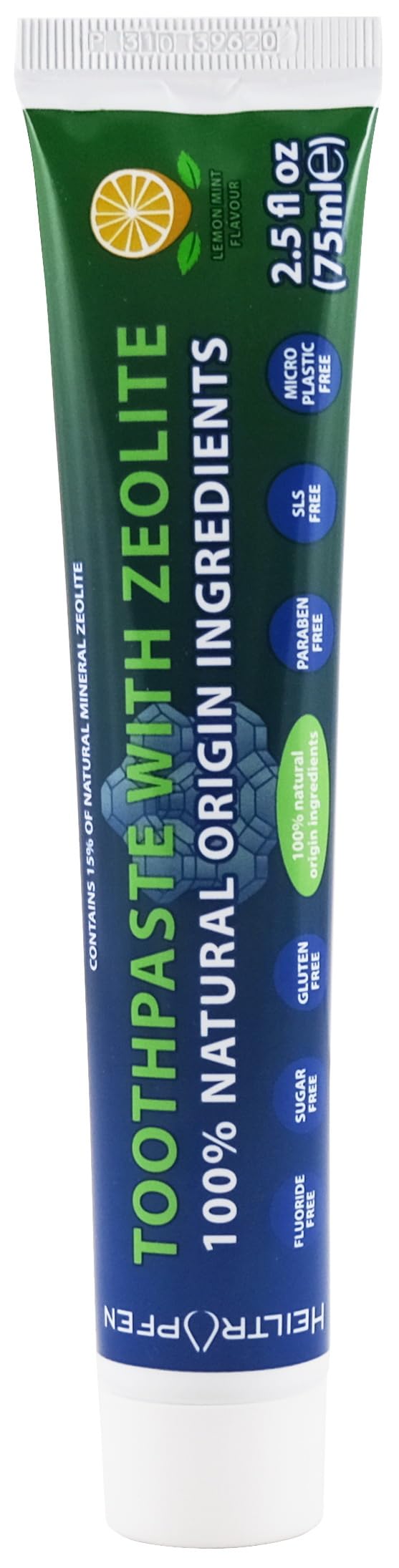 Zeolite Toothpaste | 75 ml (2.5 fl oz) | Fluor-Free | 15% Natural Zeolite | Heiltropfen®