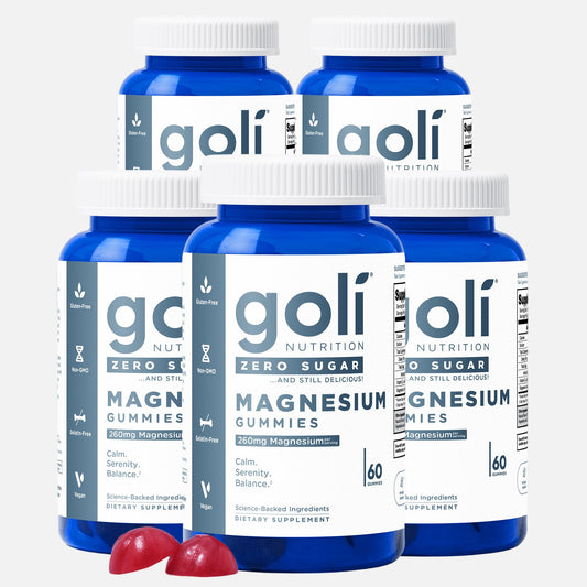 Zero Sugar Goli Magnesium Gummies - 260mg Magnesium, Vitamin D, No Artificial Sweeteners, No Sugar Alcohols. Gelatin-Free, Gluten-Free, Vegan & Non-GMO (5) BritishVita | Premium UK Vitamins & Wellness Supplements