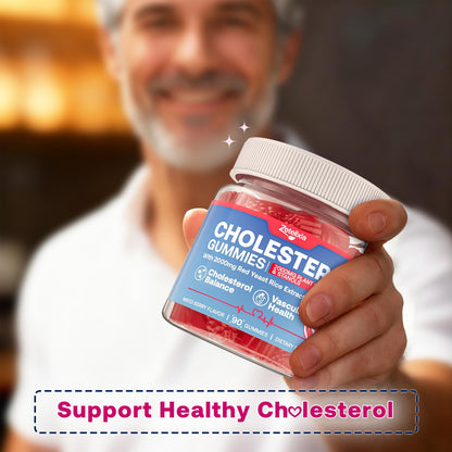 Zetelixia Cholesterol Lowering Gummies – Plant Sterols & Stanols, Red Yeast Rice | Vegan, Non-GMO | Mixed Berry 90Ct