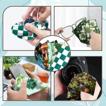 Zewurtuw 6-Pack Microfiber Glasses Cleaning Cloths – 6.3x6.3 in – Green
